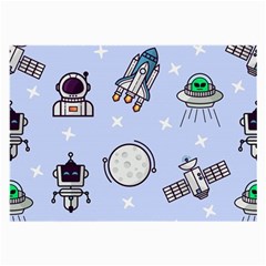 Seamless Pattern With Space Theme Large Glasses Cloth by Vaneshart