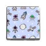 Seamless Pattern With Space Theme Memory Card Reader (Square 5 Slot) Front