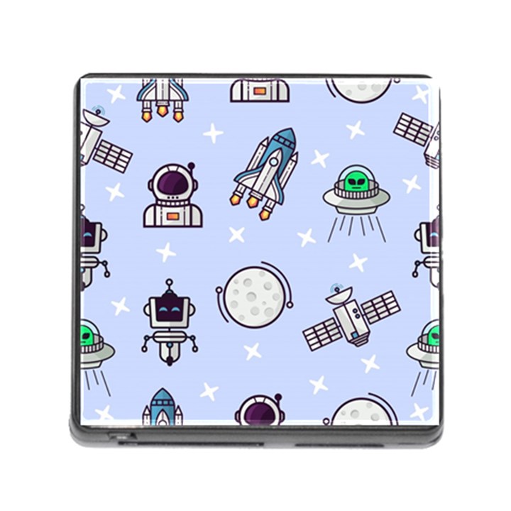 Seamless Pattern With Space Theme Memory Card Reader (Square 5 Slot)