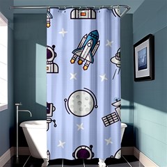 Seamless Pattern With Space Theme Shower Curtain 36  X 72  (stall)  by Vaneshart