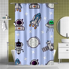 Seamless Pattern With Space Theme Shower Curtain 48  X 72  (small)  by Vaneshart