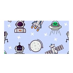 Seamless Pattern With Space Theme Satin Wrap by Vaneshart