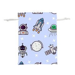 Seamless Pattern With Space Theme Lightweight Drawstring Pouch (m) by Vaneshart