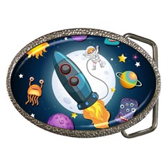 Spaceship Astronaut Space Belt Buckles by Vaneshart