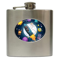 Spaceship Astronaut Space Hip Flask (6 Oz) by Vaneshart