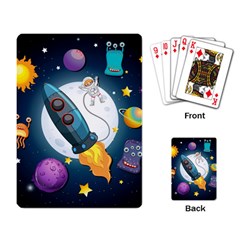 Spaceship Astronaut Space Playing Cards Single Design (rectangle) by Vaneshart