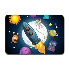 Spaceship Astronaut Space Small Doormat  by Vaneshart