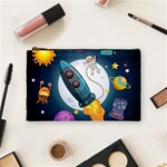 Spaceship Astronaut Space Cosmetic Bag (Medium) Front