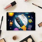 Spaceship Astronaut Space Cosmetic Bag (Medium) Back