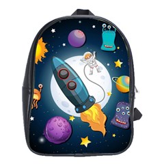 Spaceship Astronaut Space School Bag (large) by Vaneshart