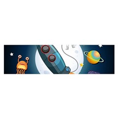 Spaceship Astronaut Space Satin Scarf (oblong) by Vaneshart