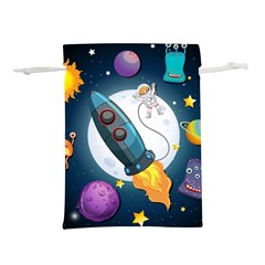 Spaceship Astronaut Space Lightweight Drawstring Pouch (s) by Vaneshart