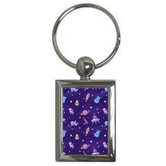 Space Seamless Pattern Key Chain (rectangle)