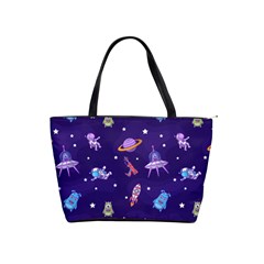 Space Seamless Pattern Classic Shoulder Handbag by Vaneshart