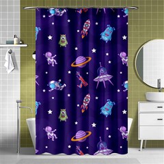 Space Seamless Pattern Shower Curtain 48  X 72  (small)  by Vaneshart