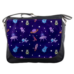 Space Seamless Pattern Messenger Bag by Vaneshart