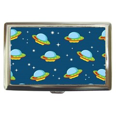 Seamless Pattern Ufo With Star Space Galaxy Background Cigarette Money Case