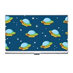 Seamless Pattern Ufo With Star Space Galaxy Background Business Card Holder Front