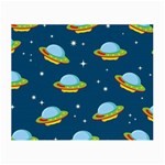 Seamless Pattern Ufo With Star Space Galaxy Background Small Glasses Cloth Front