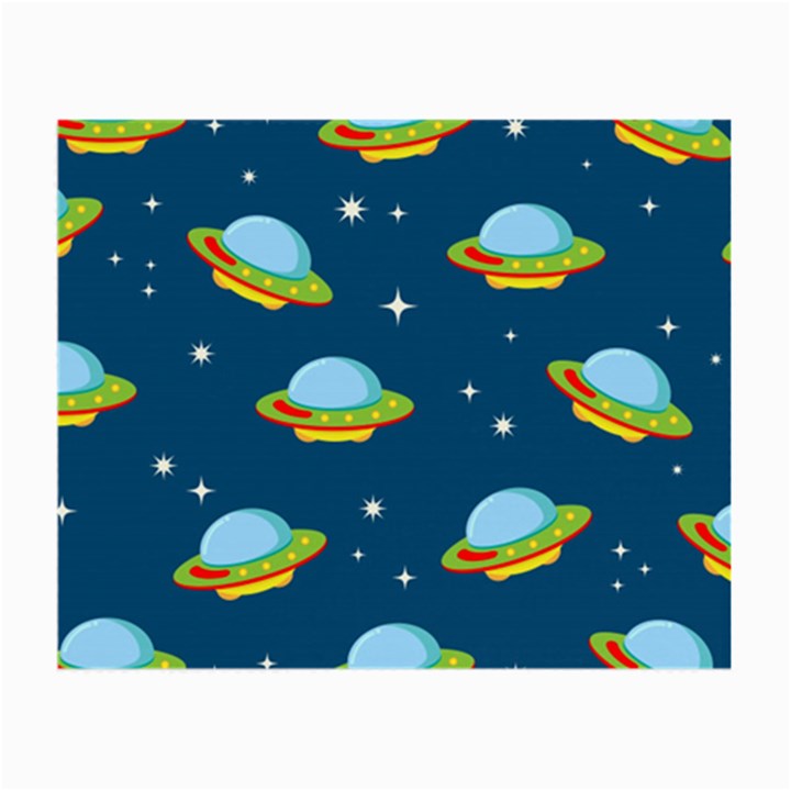 Seamless Pattern Ufo With Star Space Galaxy Background Small Glasses Cloth