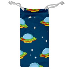 Seamless Pattern Ufo With Star Space Galaxy Background Jewelry Bag by Vaneshart