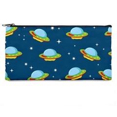 Seamless Pattern Ufo With Star Space Galaxy Background Pencil Case