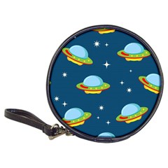 Seamless Pattern Ufo With Star Space Galaxy Background Classic 20-CD Wallets