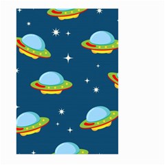 Seamless Pattern Ufo With Star Space Galaxy Background Large Garden Flag (Two Sides)