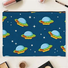 Seamless Pattern Ufo With Star Space Galaxy Background Cosmetic Bag (XXXL)