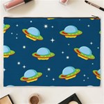 Seamless Pattern Ufo With Star Space Galaxy Background Cosmetic Bag (XXXL) Back