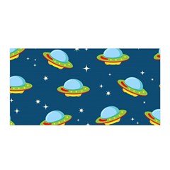 Seamless Pattern Ufo With Star Space Galaxy Background Satin Wrap