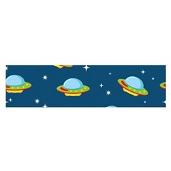 Seamless Pattern Ufo With Star Space Galaxy Background Satin Scarf (Oblong)