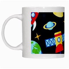 Space Seamless Pattern White Mugs by Vaneshart