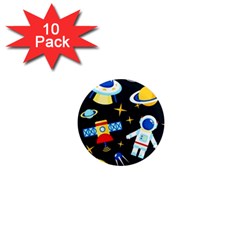 Space Seamless Pattern 1  Mini Magnet (10 Pack) 