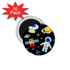 Space Seamless Pattern 1 75  Magnets (10 Pack)  by Vaneshart