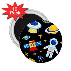 Space Seamless Pattern 2 25  Magnets (10 Pack)  by Vaneshart