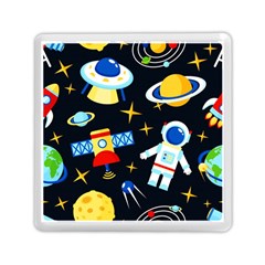 Space Seamless Pattern Memory Card Reader (square) by Vaneshart