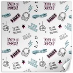 Music Themed Doodle Seamless Background Canvas 12  x 12  11.4 x11.56  Canvas - 1