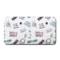 Music Themed Doodle Seamless Background Medium Bar Mats by Vaneshart