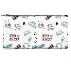 Music Themed Doodle Seamless Background Pencil Case by Vaneshart