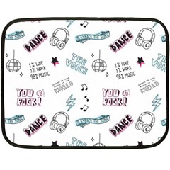 Music Themed Doodle Seamless Background Double Sided Fleece Blanket (mini)  by Vaneshart