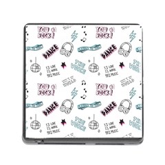 Music Themed Doodle Seamless Background Memory Card Reader (square 5 Slot) by Vaneshart