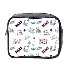 Music Themed Doodle Seamless Background Mini Toiletries Bag (two Sides) by Vaneshart