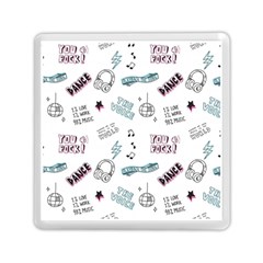 Music Themed Doodle Seamless Background Memory Card Reader (square) by Vaneshart