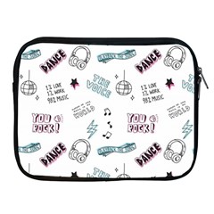 Music Themed Doodle Seamless Background Apple Ipad 2/3/4 Zipper Cases by Vaneshart