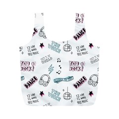 Music Themed Doodle Seamless Background Full Print Recycle Bag (m) by Vaneshart