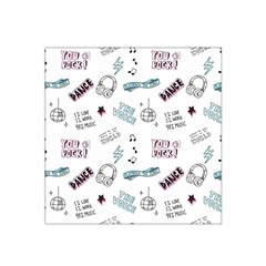 Music Themed Doodle Seamless Background Satin Bandana Scarf by Vaneshart