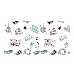 Music Themed Doodle Seamless Background Satin Wrap by Vaneshart