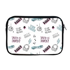 Music Themed Doodle Seamless Background Apple Macbook Pro 17  Zipper Case by Vaneshart