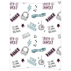 Music Themed Doodle Seamless Background Back Support Cushion by Vaneshart